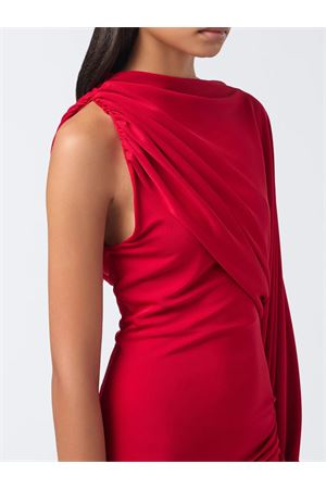 One shoulder maxi dress scarlet THE ANDAMANE | T190123ATJP073SCARLET